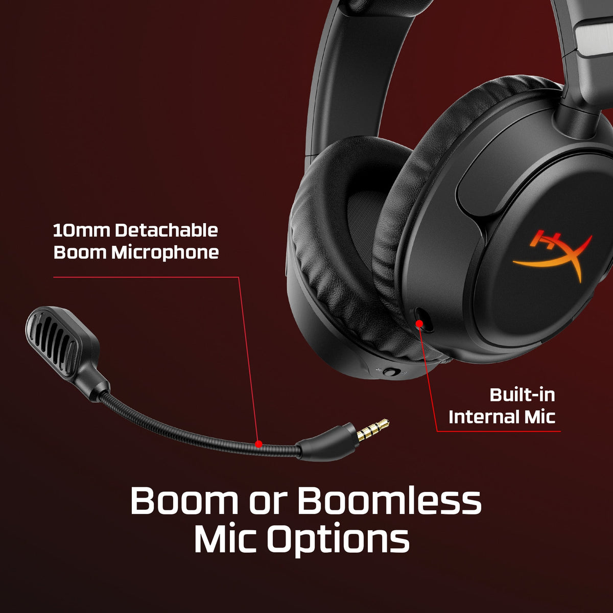 HyperX - Cloud Flight 2 Wireless Gaming Headset for PC, PS5, PS4, Nintendo Switch, Mac, Mobile, and Bluetooth - Black
