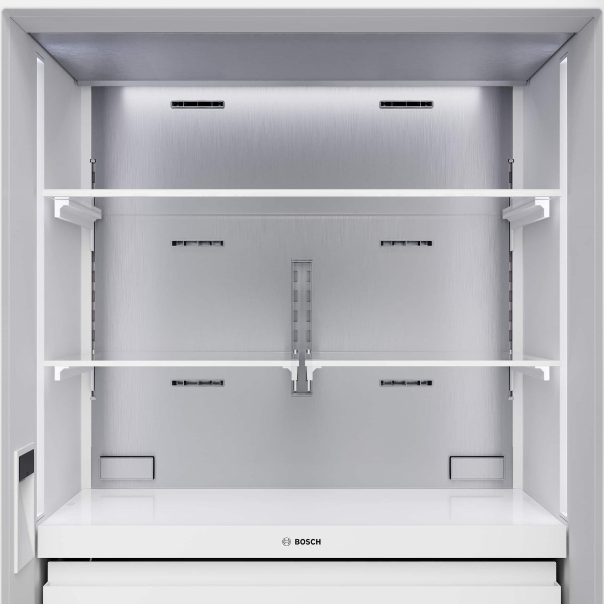 Bosch - Benchmark Series 30 in. Wide 16.5 Cu. Ft. Bottom Freezer Built-in Smart Refrigerator - Custom Panel Ready