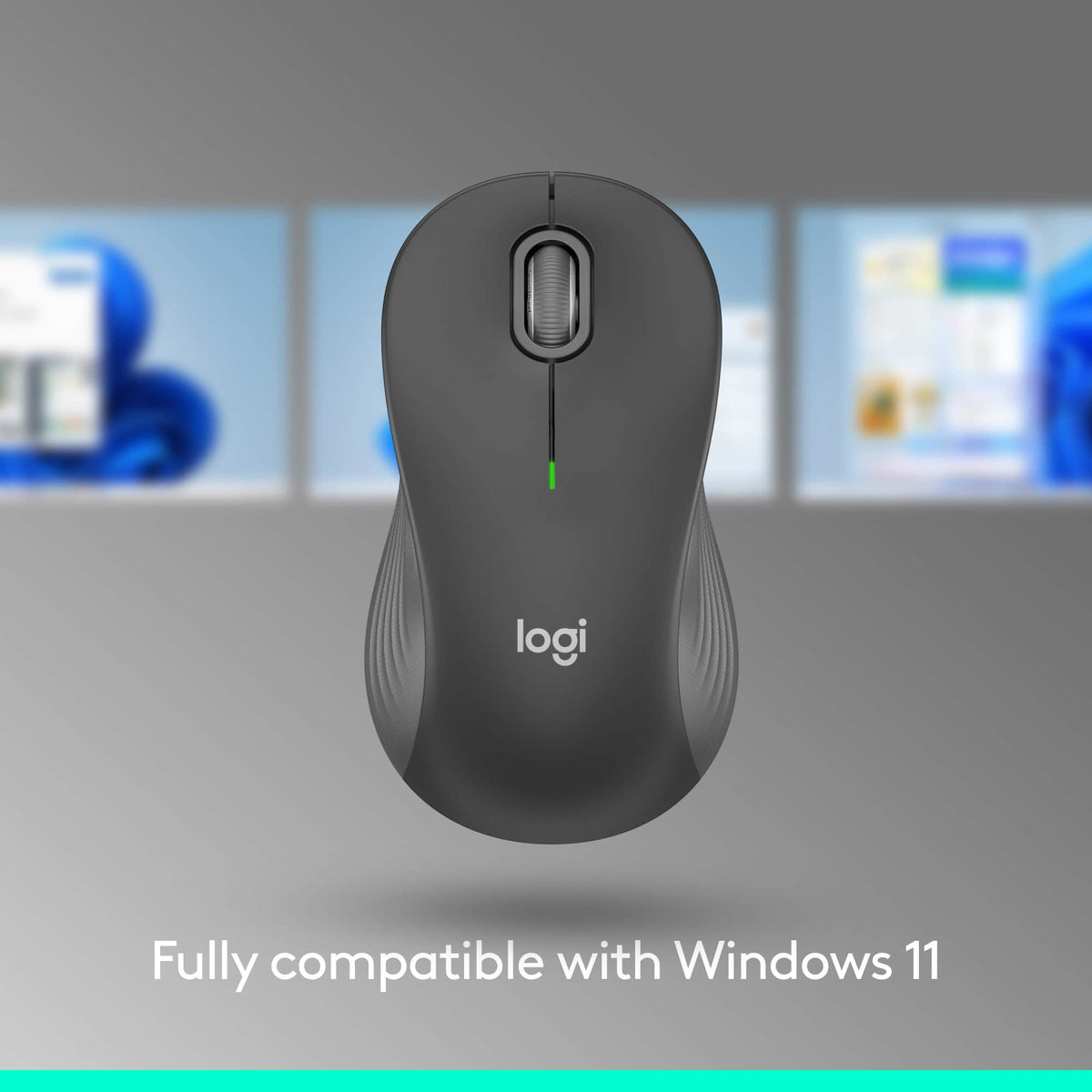 Logitech - Signature M550 L Full Size Wireless Bluetooth Optical Ambidextrous Mouse with Silent Clicks - Wireless - Graphite