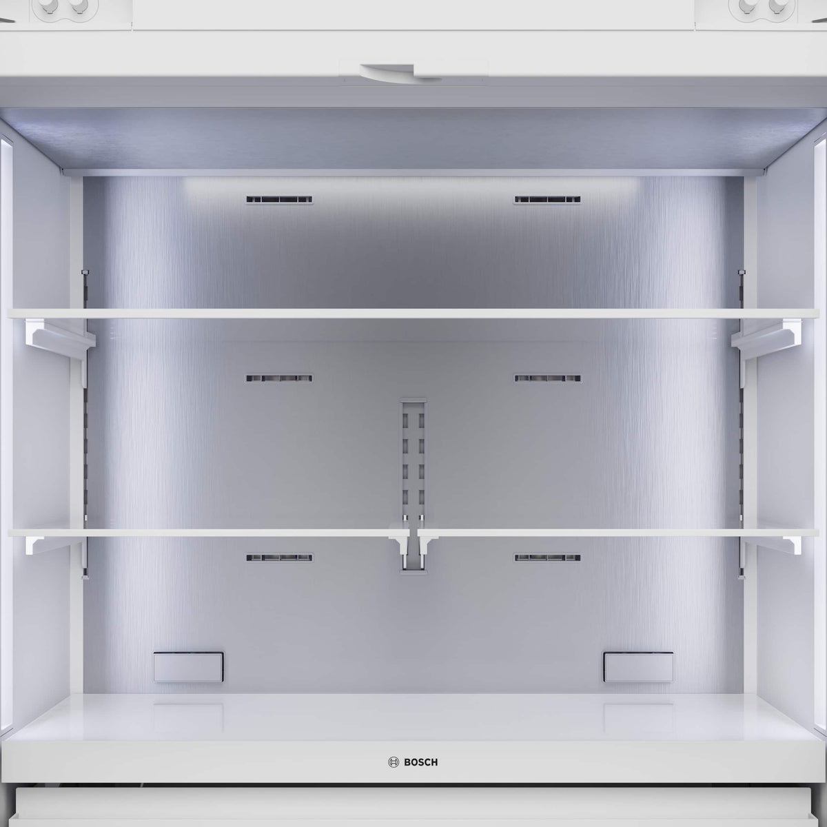 Bosch - Benchmark Series 36 in. Wide 20.1 Cu. Ft. French Door Bottom Freezer Built-in Smart Refrigerator - Stainless Steel