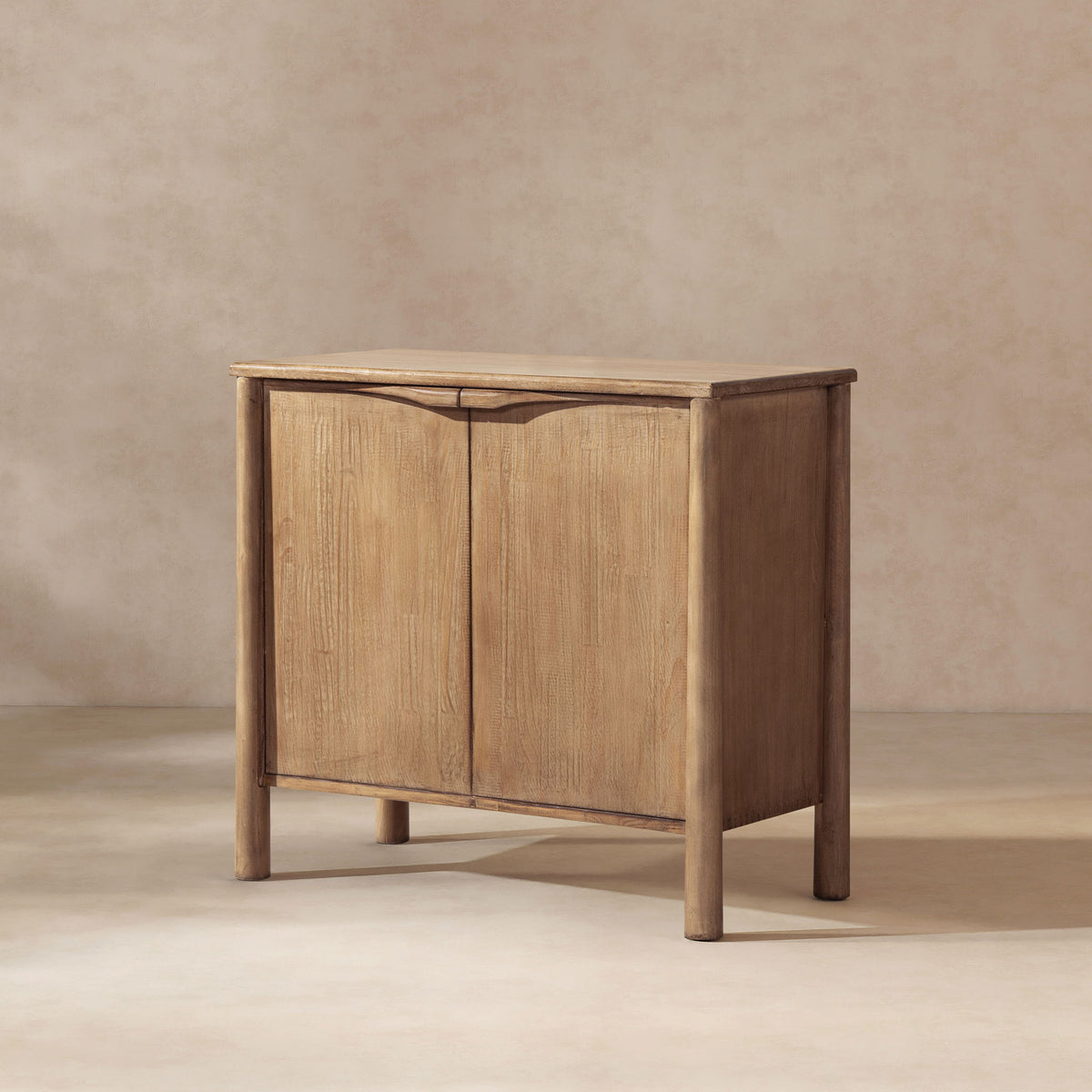 Nolan - Gabinete decorativo de 2 puertas - Marrón antiguo