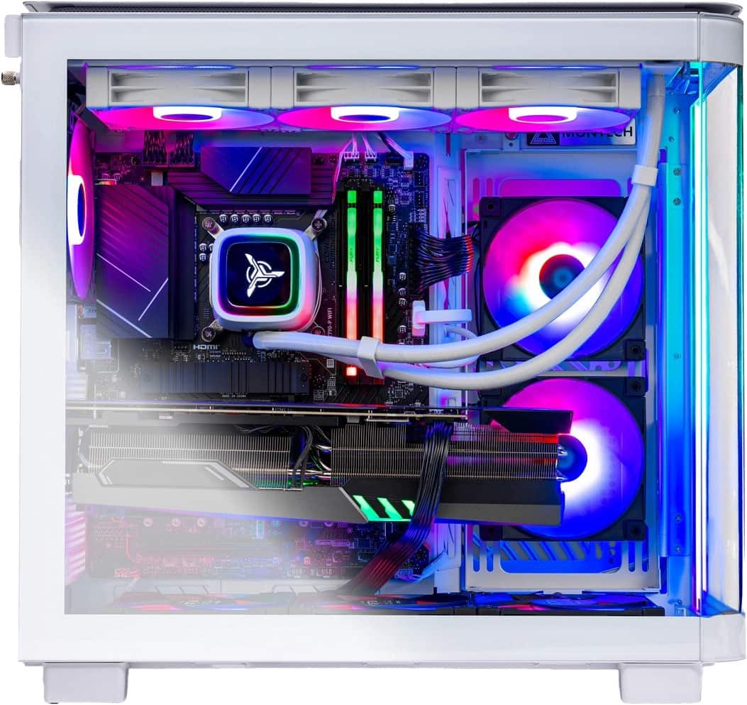 Skytech Gaming - King 95 Gaming PC - AMD Ryzen 7 9700X - 16GB Memory - NVIDIA GeForce RTX 5060 Ti 8G - 1TB NVMe SSD - White