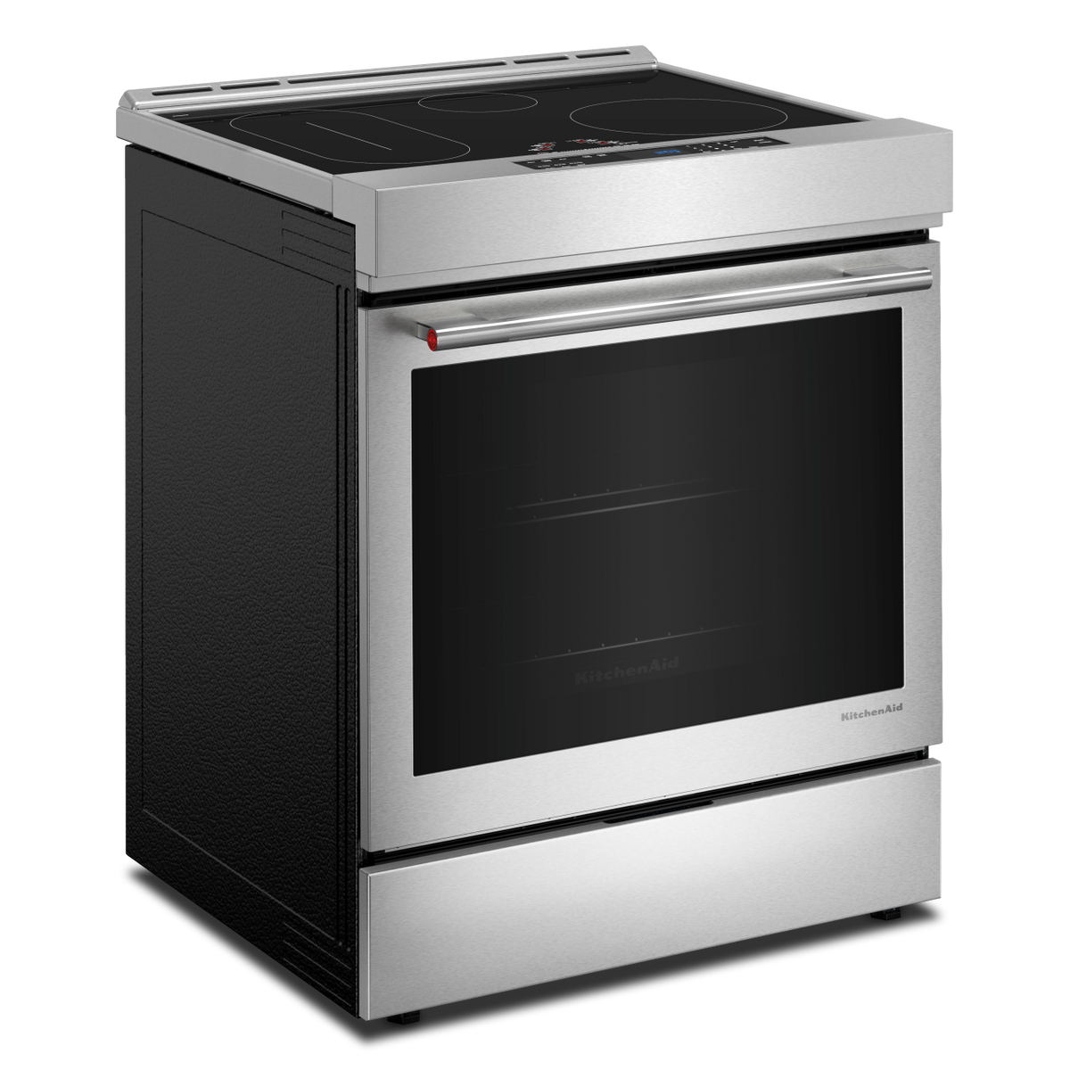 KitchenAid - 30-Inch 4-Element Induction Slide-In Convection Range with Air Fry - PrintShield Stainless Finish
