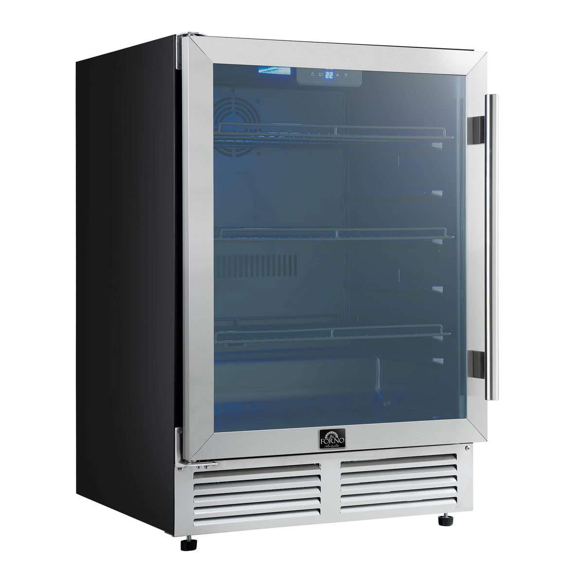 Forno Appliances - Frescolino 188-Can Convertible 4.8 Cu. Ft. 24" Wine Cooler - Stainless Steel