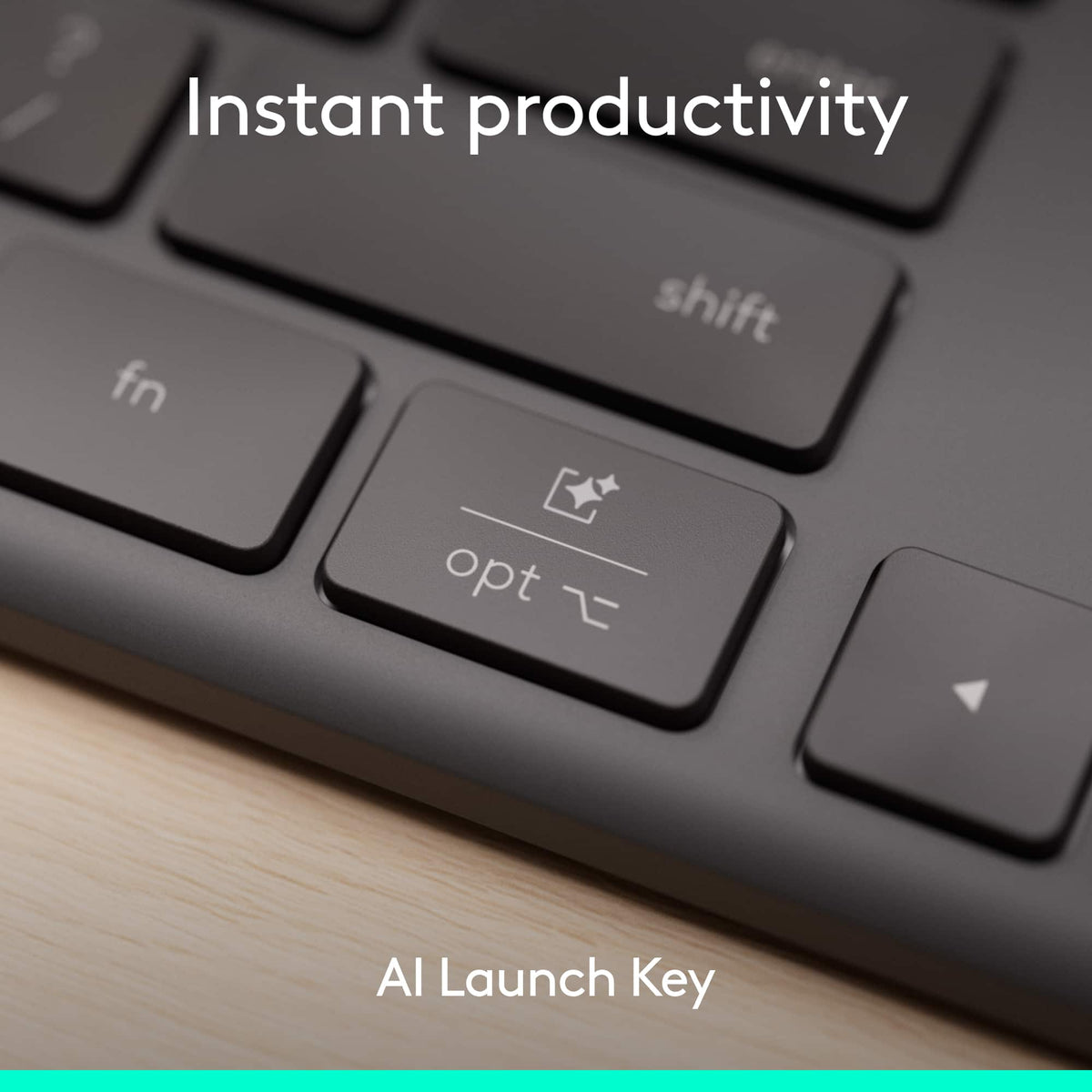 Logitech - Signature Slim Solar+ K980 For Business Full-Size Wireless Scissor Low-Profile Switch Keyboard with Solar Charging - Graphite