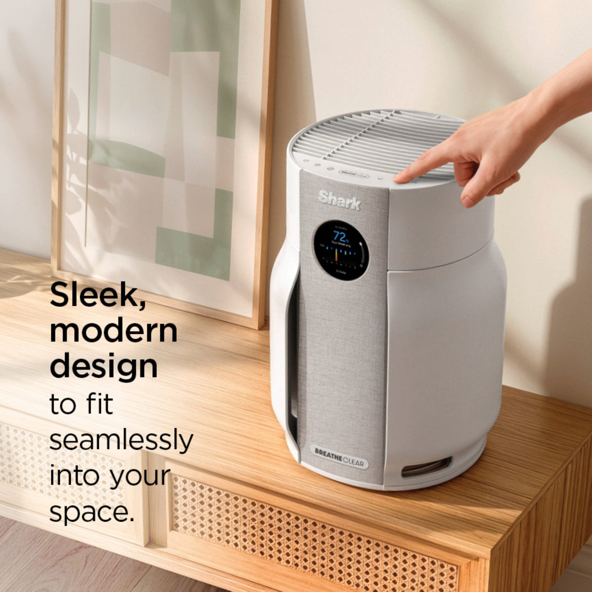 Shark - BreatheClear Air Purifier with NeverChange, 750 sqft - Dove