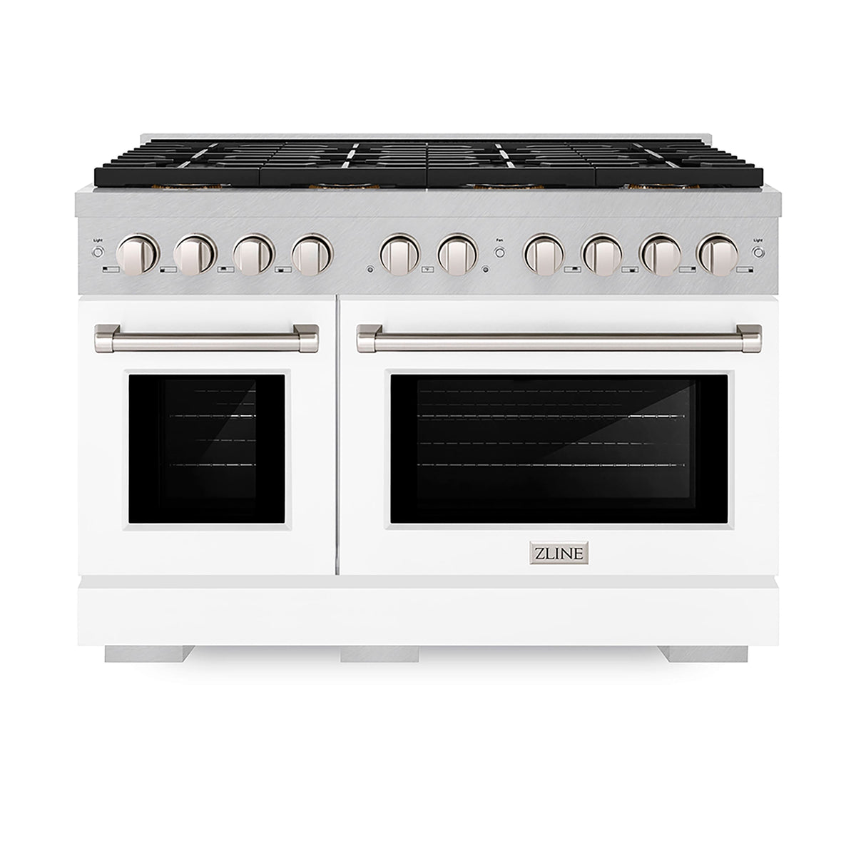 ZLINE - 48 in. Wide 8 Burner 6.7 cu. ft. Freestanding Paramount Dual Fuel DuoPro Range with Dual Ovens - Black Matte