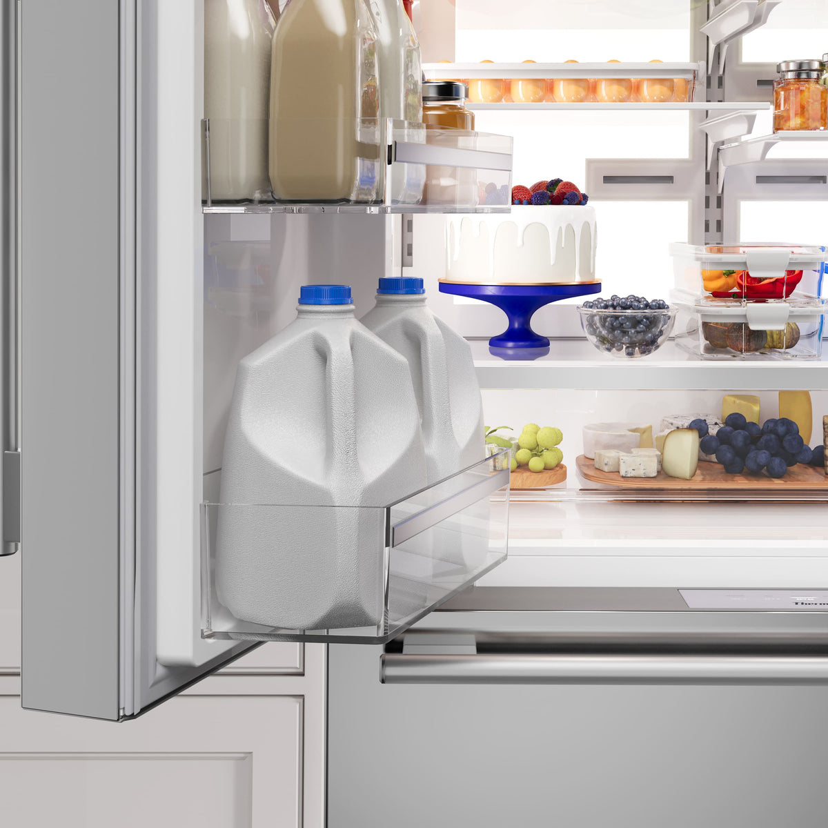 Thermador - Masterpiece Series 36 in. Wide 20.4 Cu. Ft. 4-Door French Door Bottom Freezer Smart Counter-Depth Refrigerator - Stainless Steel