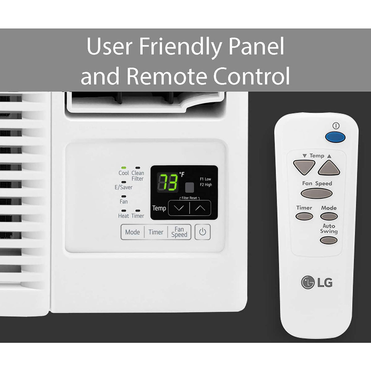 LG - 1,440 Sq.Ft. 23,000 BTU 230V Window Air Conditioner with Supplemental Heat Function - White