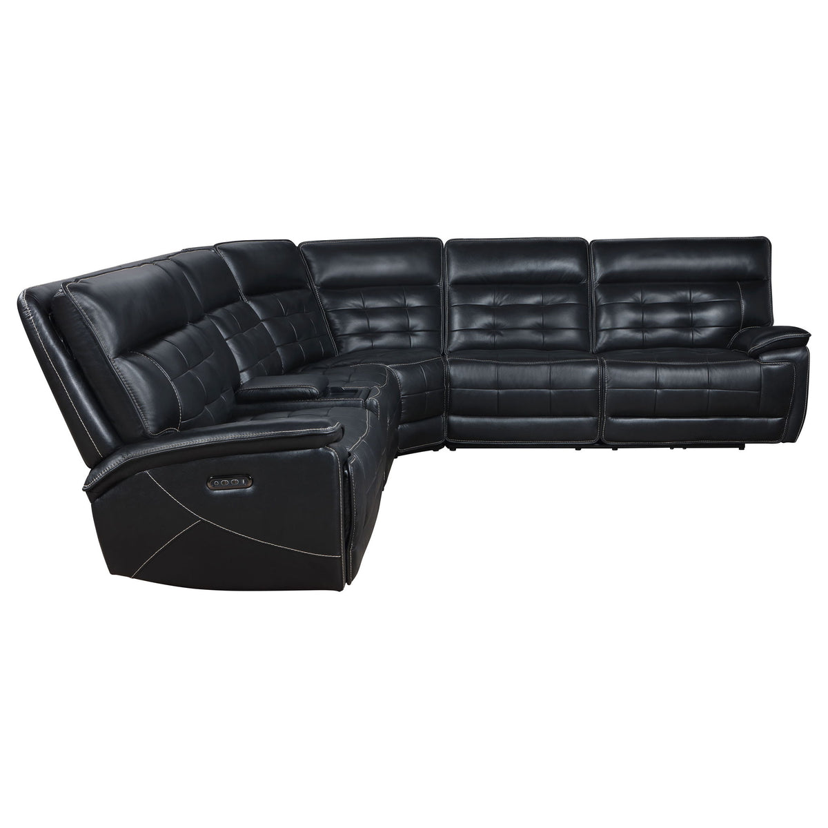 Hayden - Dual Power Reclining Sectional Sofa - Black