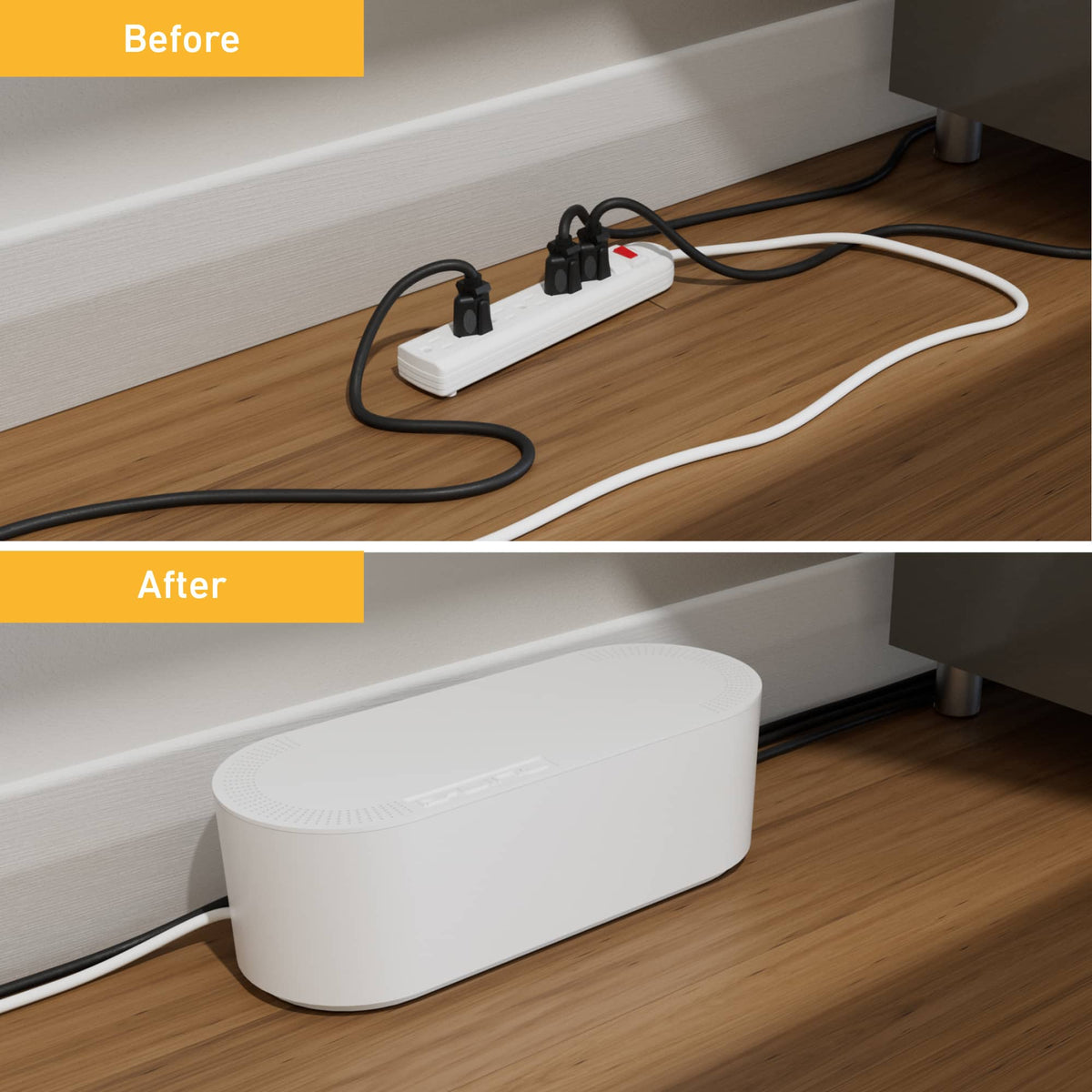 D-Line - Small Cord Organzier Box - White
