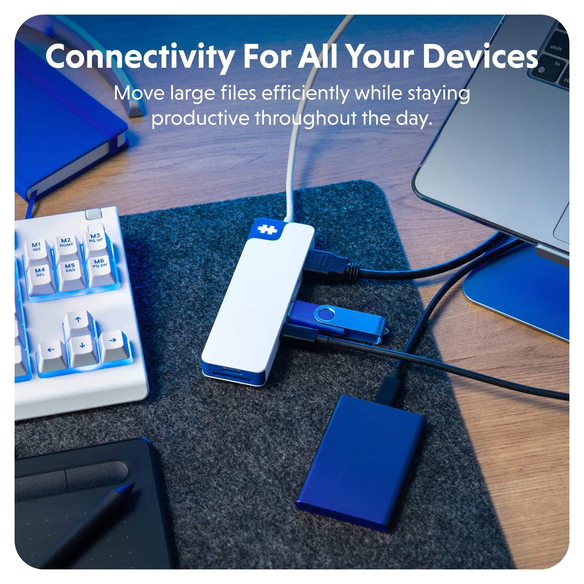 Hyper - HyperDrive Flex 8 Port USB-C Hub - Blue
