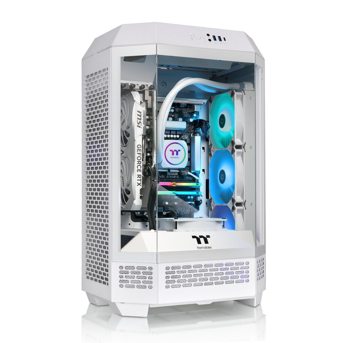 Thermaltake - LCGS Reactor i1470TS Gaming Desktop Intel Core i7-14700KF 2025 32GB Memory NVIDIA GeForce RTX 5070 Ti 2TB SSD NVMe M.2 - White