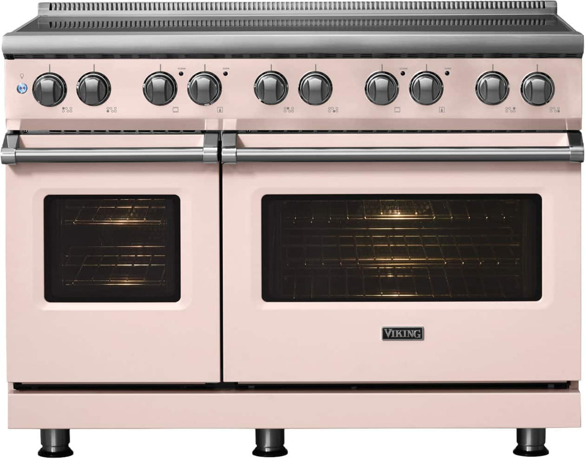 Viking - 48 in. Wide 6 Elements Pro 5 Series 7.3 Cu. Ft. Freestanding 6 Element Induction Convection Range - Blush