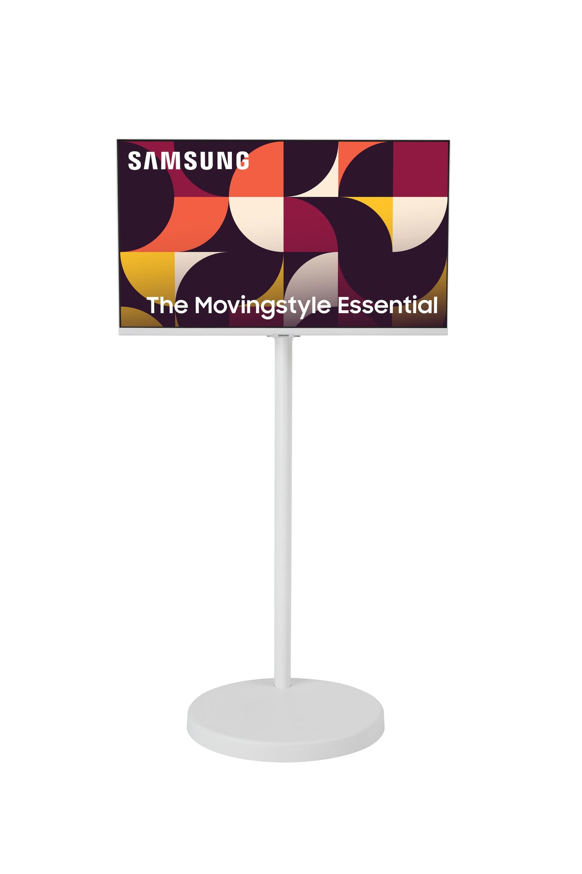 Samsung - The Movingstyle Essential 32" 4K UHD Smart Monitor, Built-in Speakers, Smart TV Apps with Adjustable Rolling Stand - White