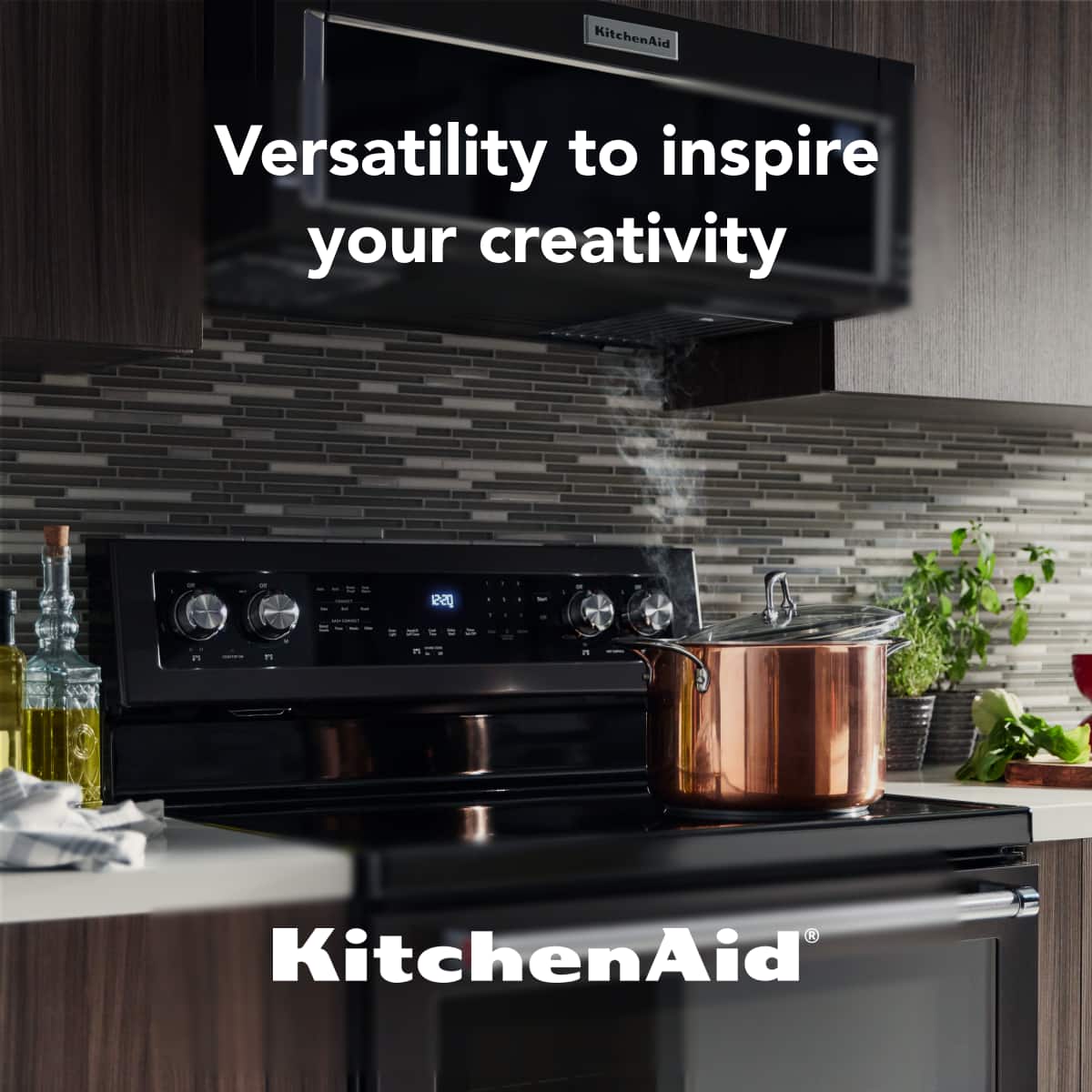KitchenAid - 30 in. Wide 3 elements 6.4 cu. ft. Self-Cleaning Freestanding Electric Convection Range - Black Stainless Steel