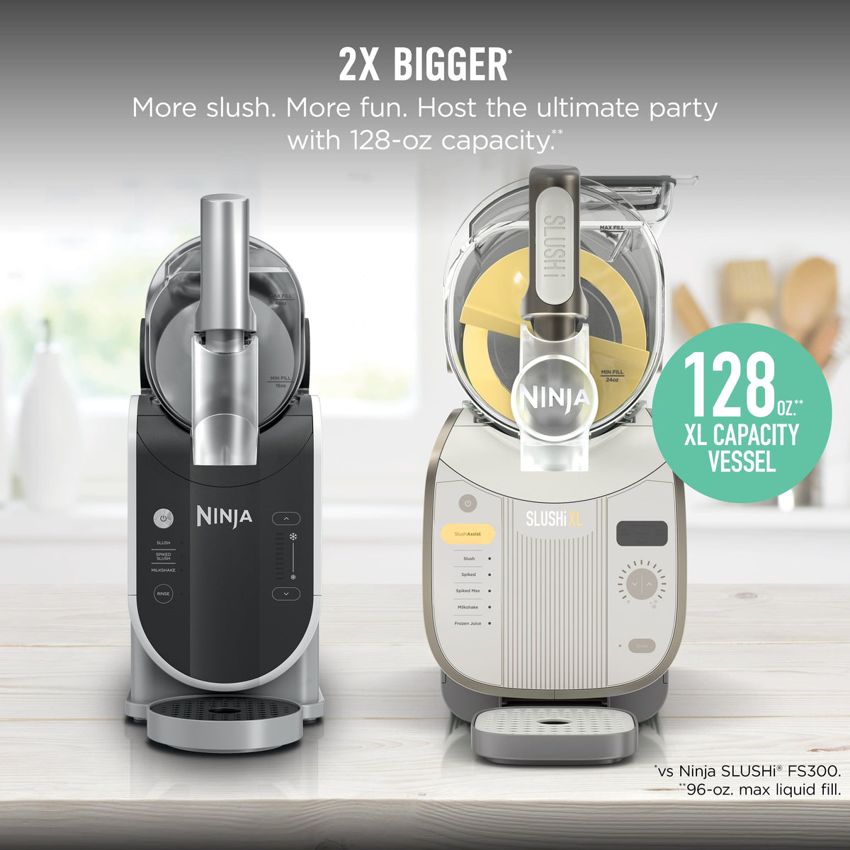 Ninja - SLUSHi® XL Smart Frozen Drink Maker, 128 oz - Crema