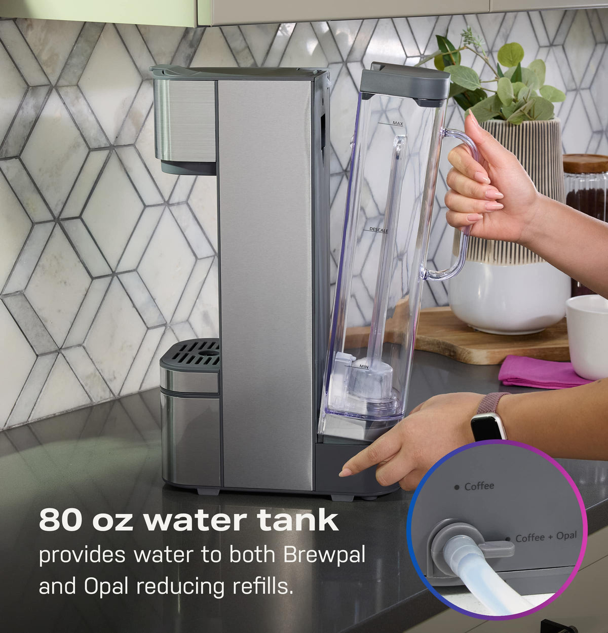 GE Profile - Brewpal Single-Serve Coffee Maker - Stainless Steel