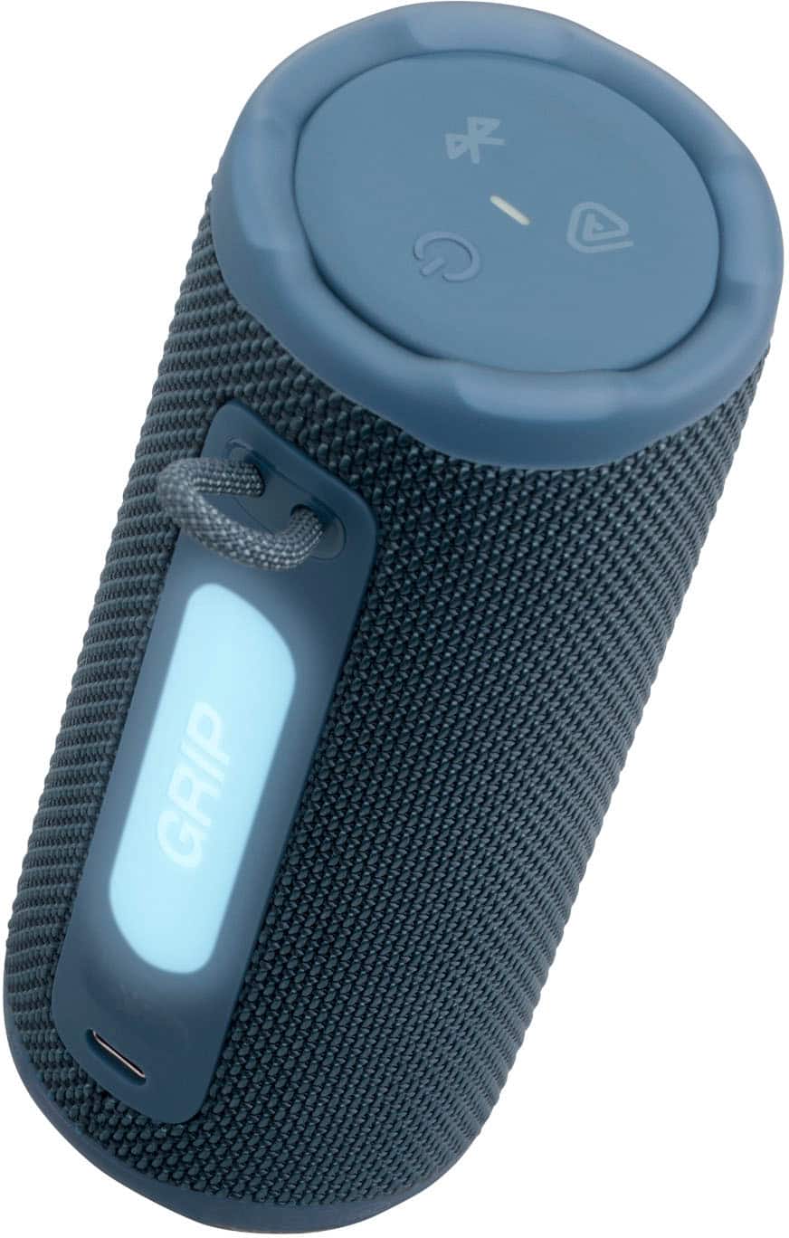JBL - Grip Portable Wireless Speaker with Built-In Light - 2025 - Blue