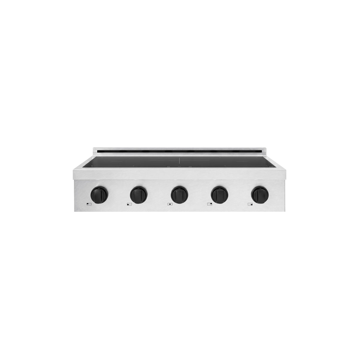 ZLINE - Autograph 36 in. Paramount Built-in Induction Rangetop with 5 Element Cooktop in Satin Steel & Matte Black Accents - Satin Stainless Steel