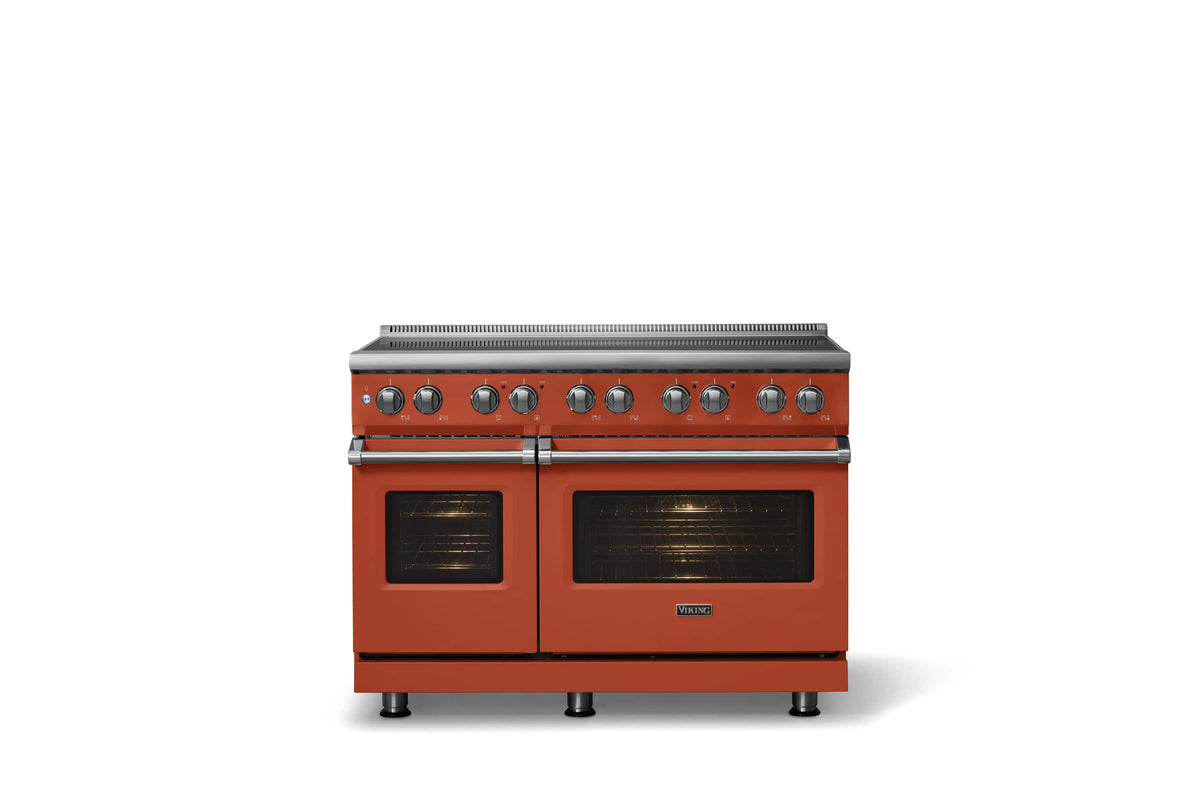 Viking - 48 in. Wide 6 Elements Pro 5 Series 7.3 Cu. Ft. Freestanding 6 Element Induction Convection Range - Spiced Cider