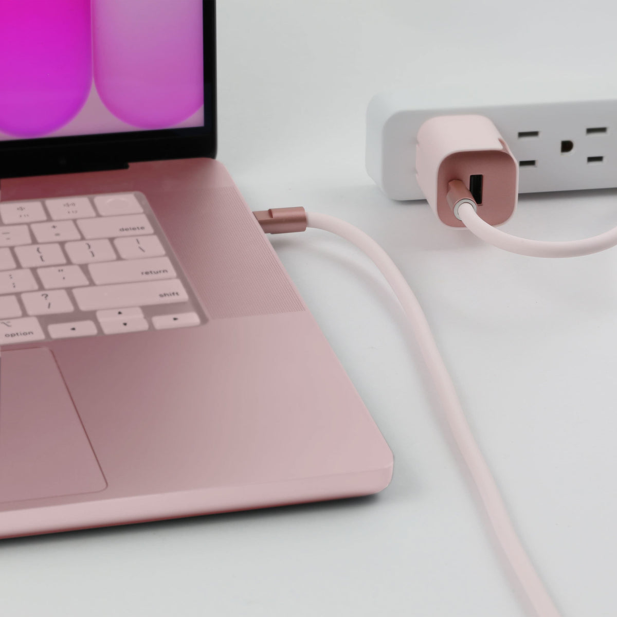 Helix - 30W USB Wall Charger with USB-C Cable - Blush