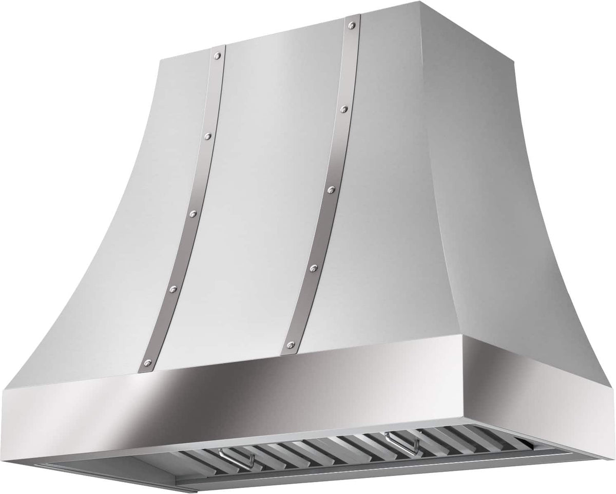 Zephyr - 36 inches - Externally Vented & Externally Vented - Shell Range Hood - Stainless Steel