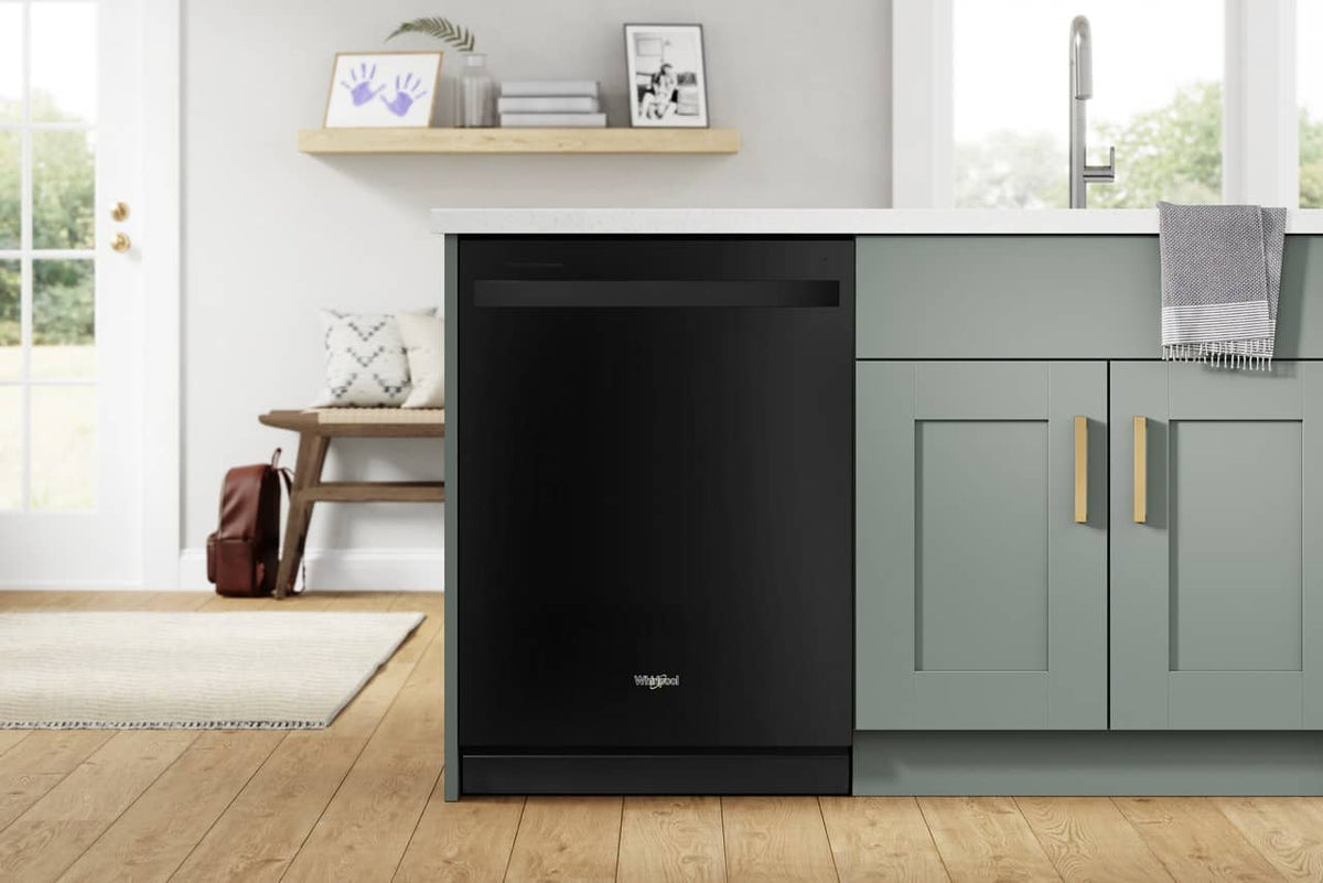 Whirlpool - 24 inch Top Control Built-In Stainless Steel Tub Dishwasher with Large Capacity Tall Top Rack and 50 dBA - Black
