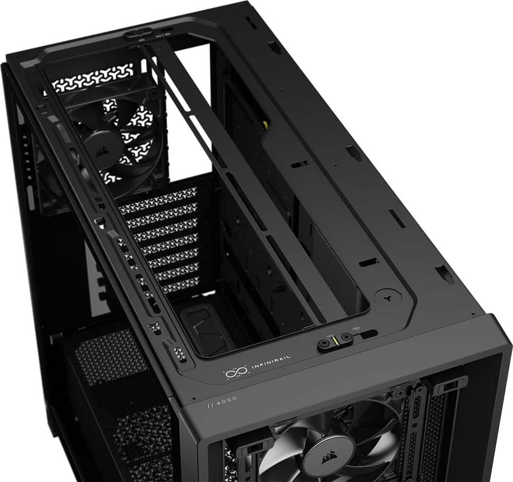 CORSAIR - FRAME 4000D WOOD RS Modular High Airflow Mid-Tower PC Case - Black & Walnut