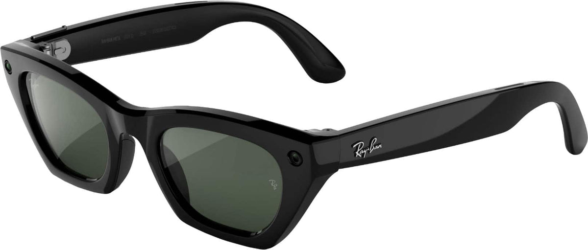 Ray-Ban Meta - (Gen 3) Zena - AI Glasses with Camera - Transitions Graphite Green Lenses - Shiny Black