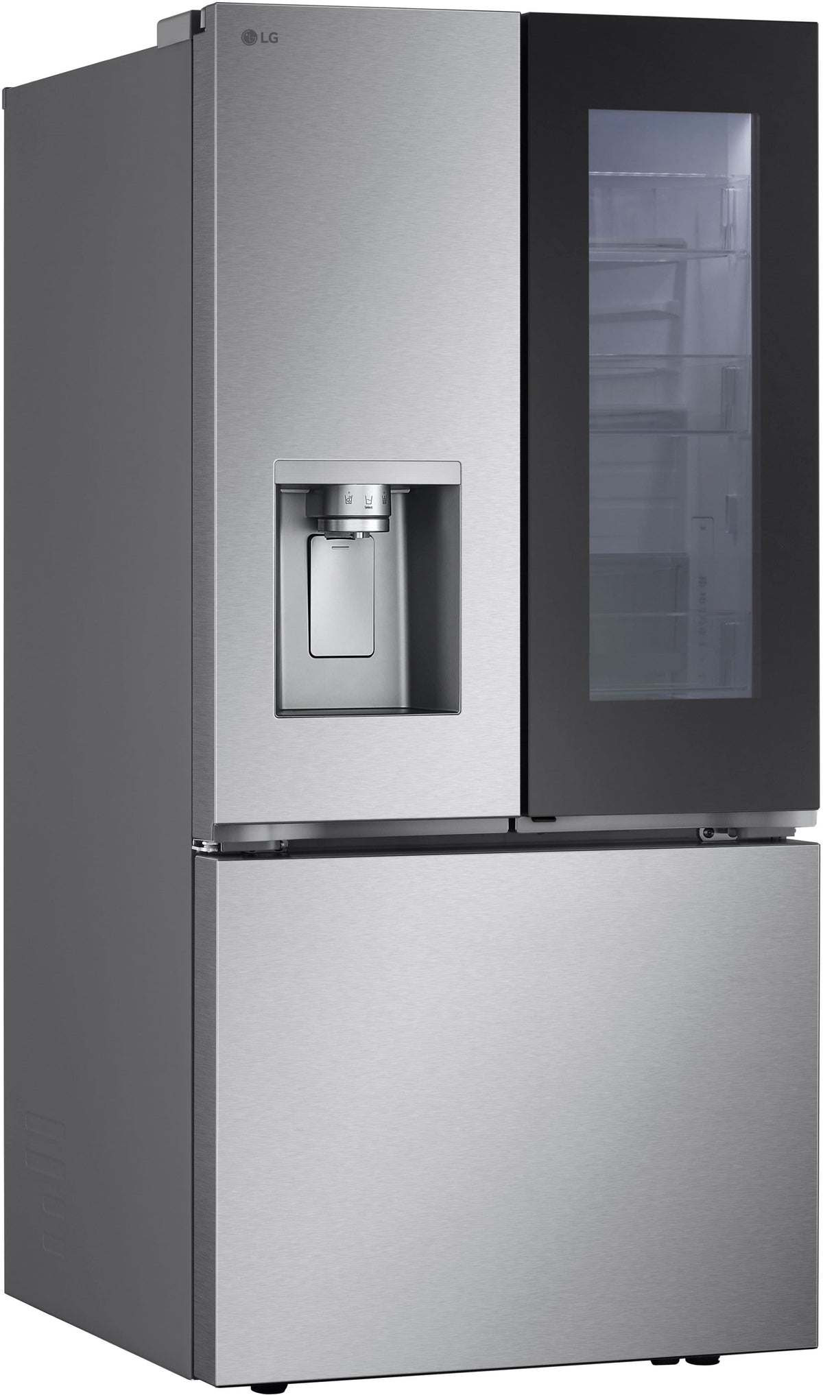 LG - 33-in Wide 24.5 Cu. Ft. French Door Standard-Depth MAX Smart Refrigerator with Dual Ice Maker with Craft Ice - Stainless Steel