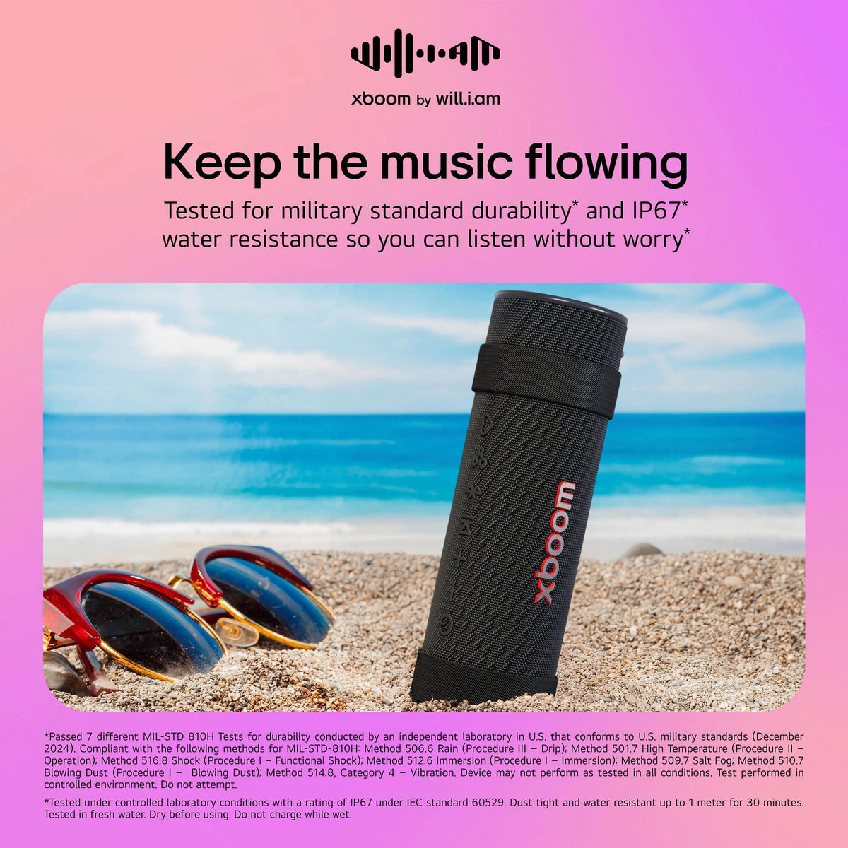 LG - xboom Grab Portable Bluetooth Speaker - Black