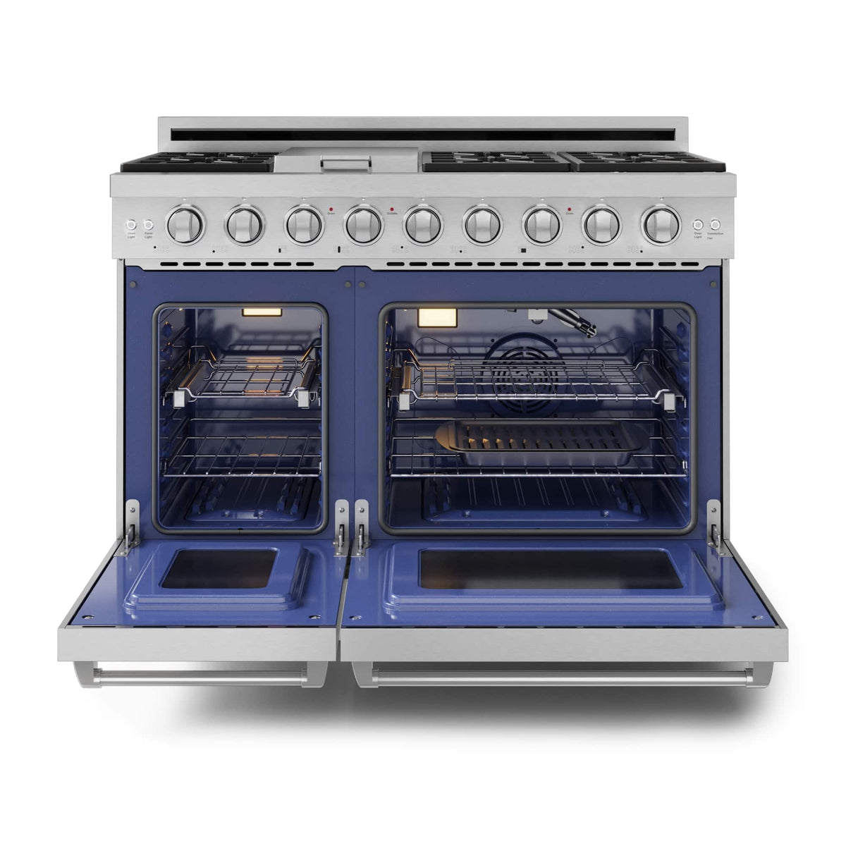 48 in. Wide 7 Burner Gordon Ramsay Series by Thor Kitchen 6.8 Cu. Ft Freestanding Gas Range - Stainless Steel