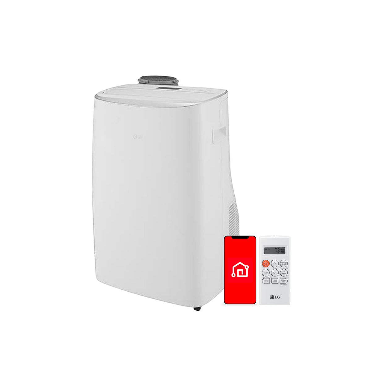 LG - 10,000 BTU Smart Portable Air Conditioner - White