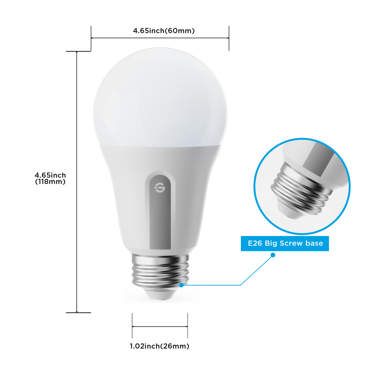 Govee - 800lm White Light A19 Smart Bulb 2pk - Multi