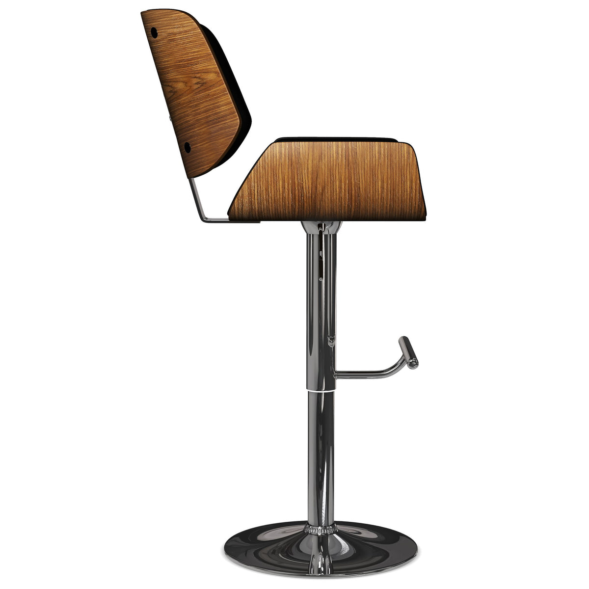Dixie - Taburete de bar giratorio ajustable - Negro