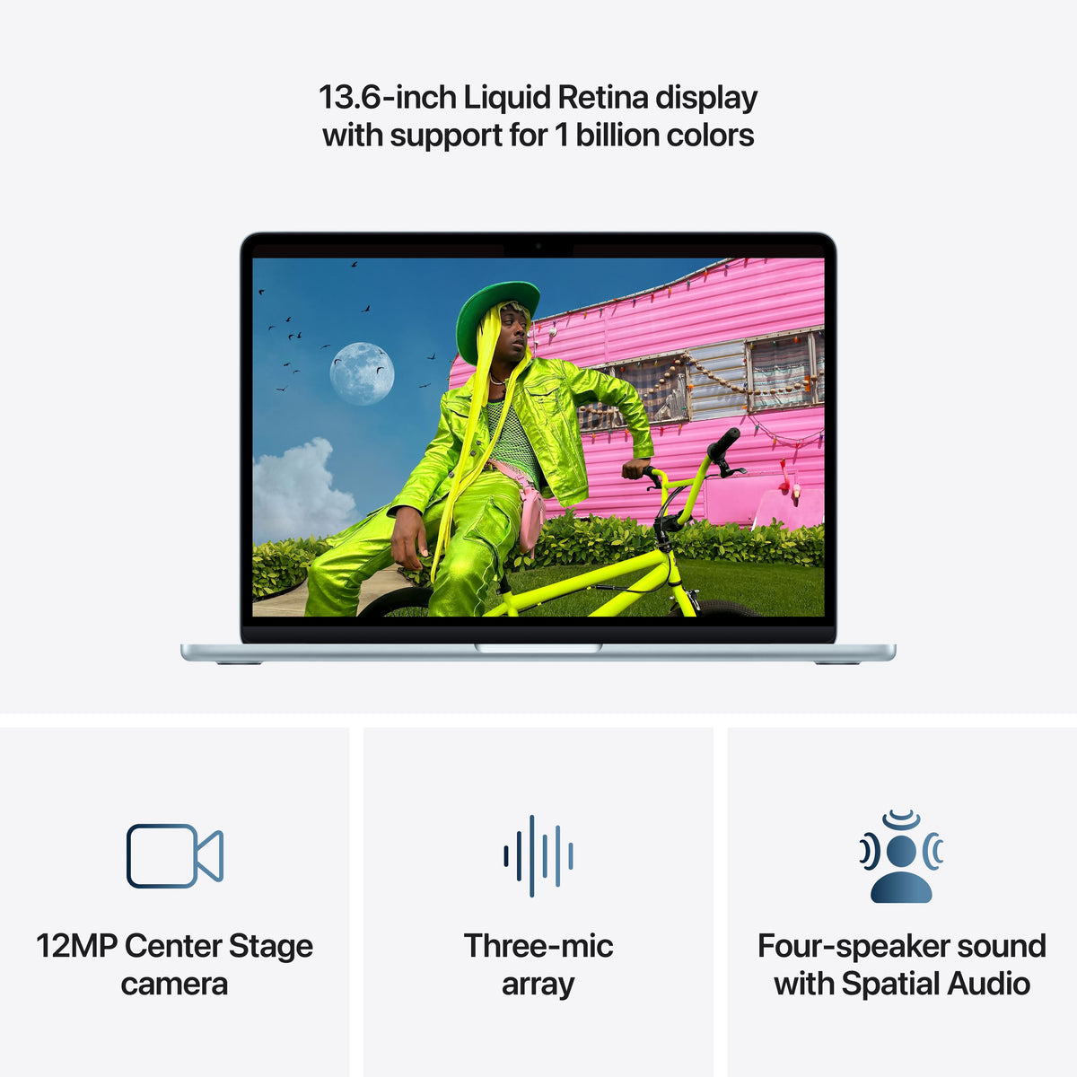 Apple - MacBook Air 13-inch Laptop - M5 chip with 10-core CPU and 10-core GPU - 16GB Memory - 1TB SSD - Sky Blue