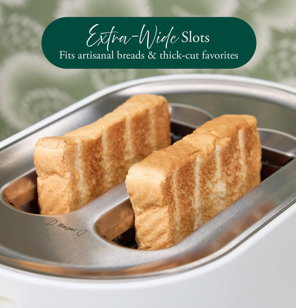 Café - Express Finish 2-Slice Toaster with Extra Wide Slots and 4 Preset Toasting Functions - Matte White
