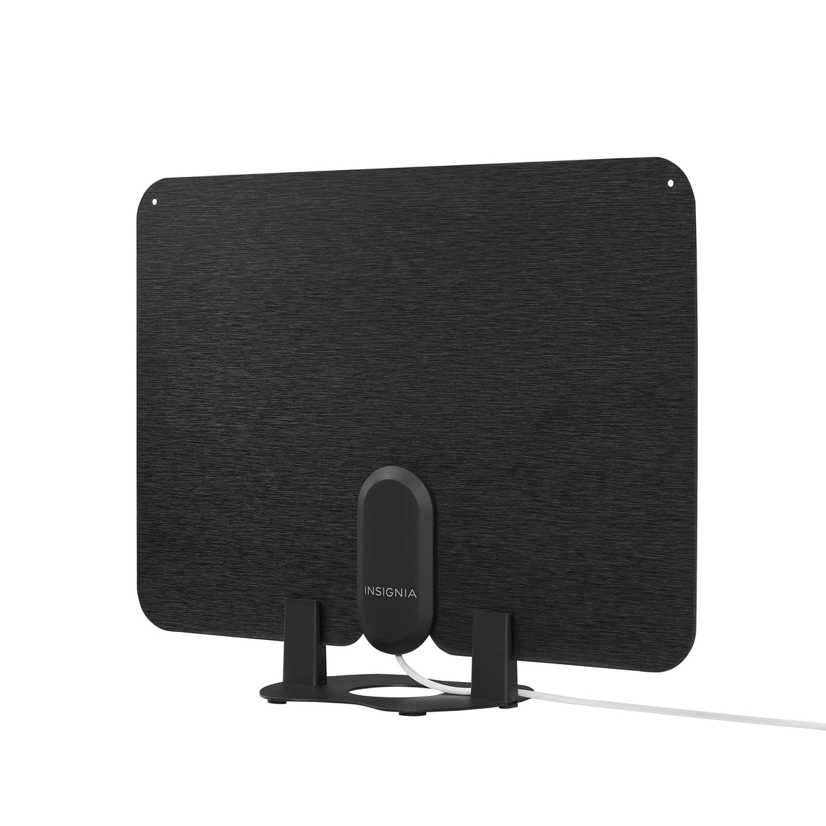 Insignia™ - Amplified Ultra-Thin Indoor HDTV Antenna with 60-Mile Range - Black/White