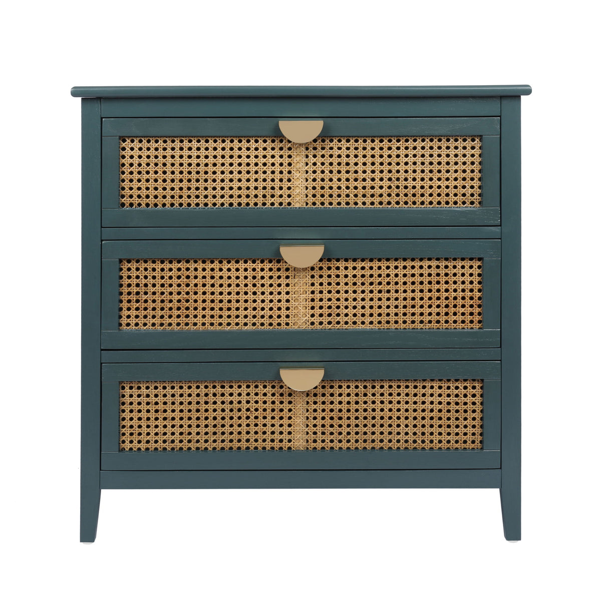 3 Drawer Cabinet, Natural Rattan, American Furniture