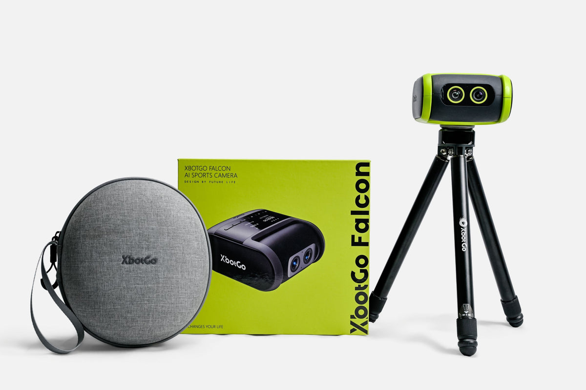 XbotGo - Falcon AI Sports Camera, 4K Auto-Tracking Action Cam for Team Sports, Dual Lens with Live Streaming, No Subscription - Edge Green