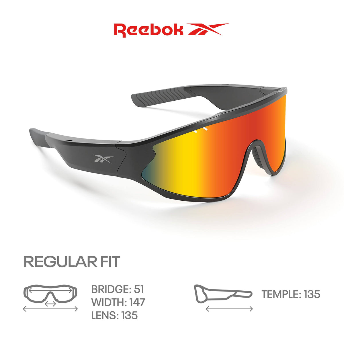 Reebok Voltage Smart Eyewear Powered by Lucyd - Black/Red