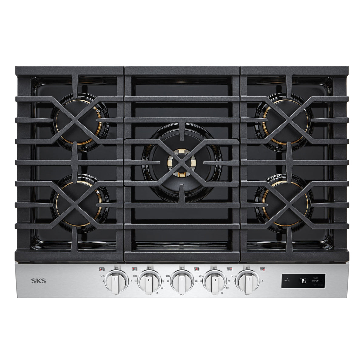 SKS - 30-In Gas Rangetop with 5 Burners - Stainless Steel