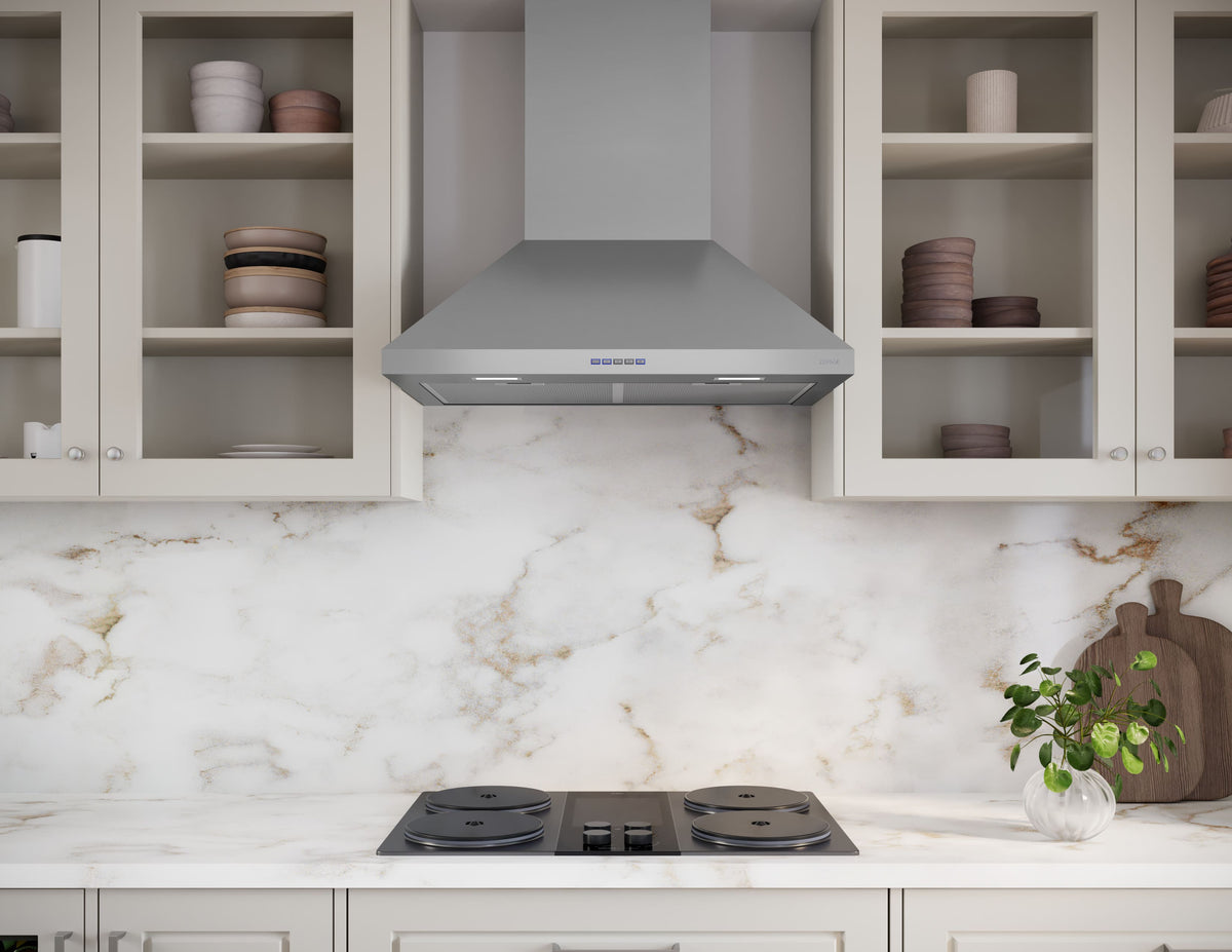 Zephyr - 30 inches - Convertible - Wall Range Hood - Stainless Steel