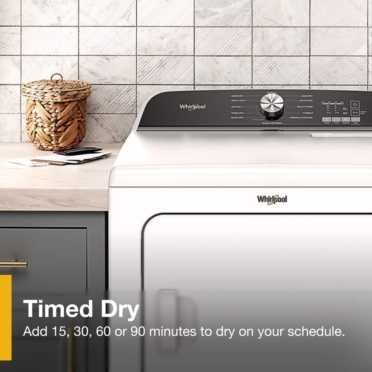 7.0 Cu. Ft. Whirlpool Gas Dryer with Moisture Sensor - White