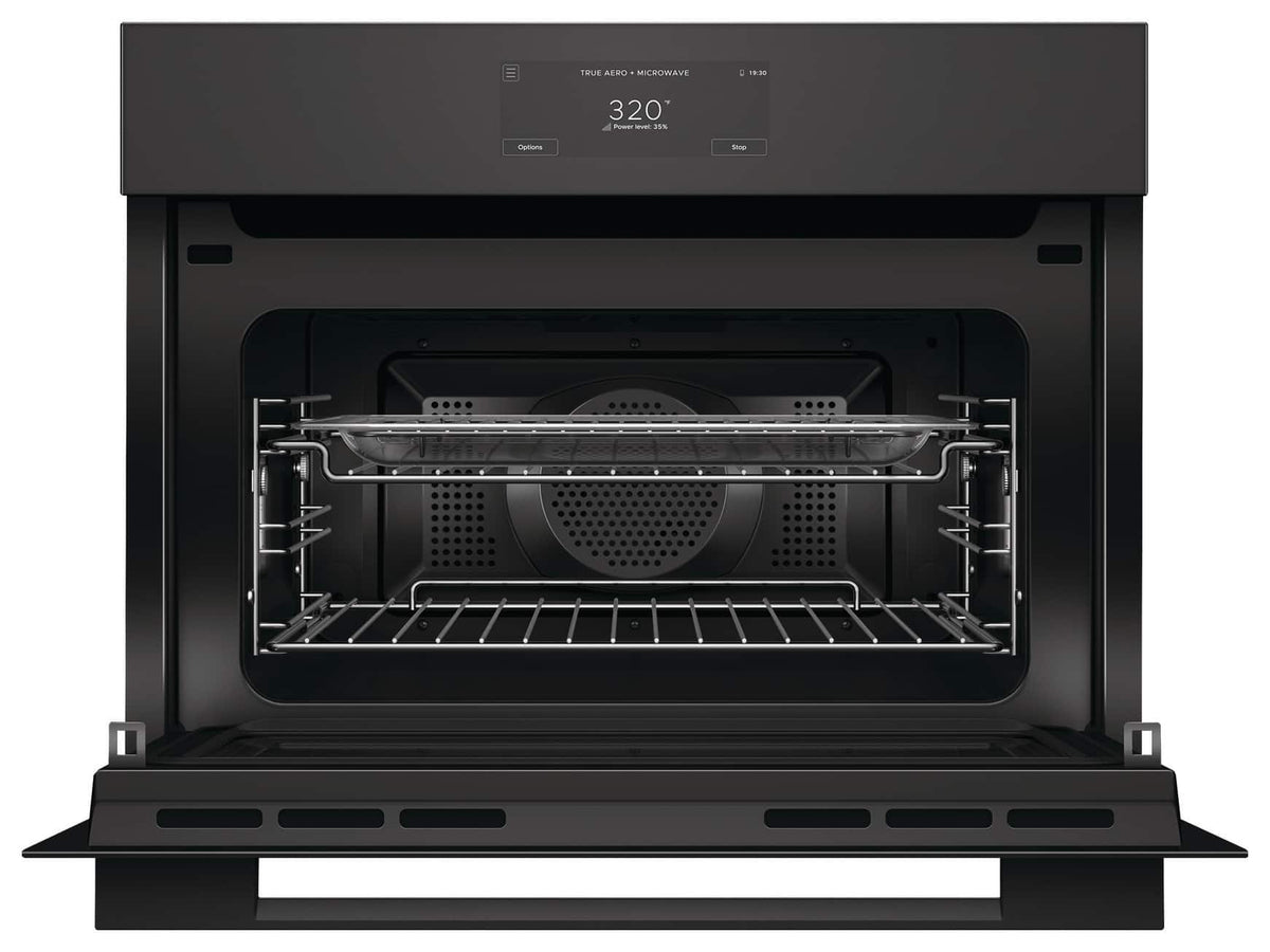 Fisher & Paykel - 24" 1.7 Cu Ft Built-in Convection Speed Oven, 6.8" Touchscreen - Compact - Minimal - Black