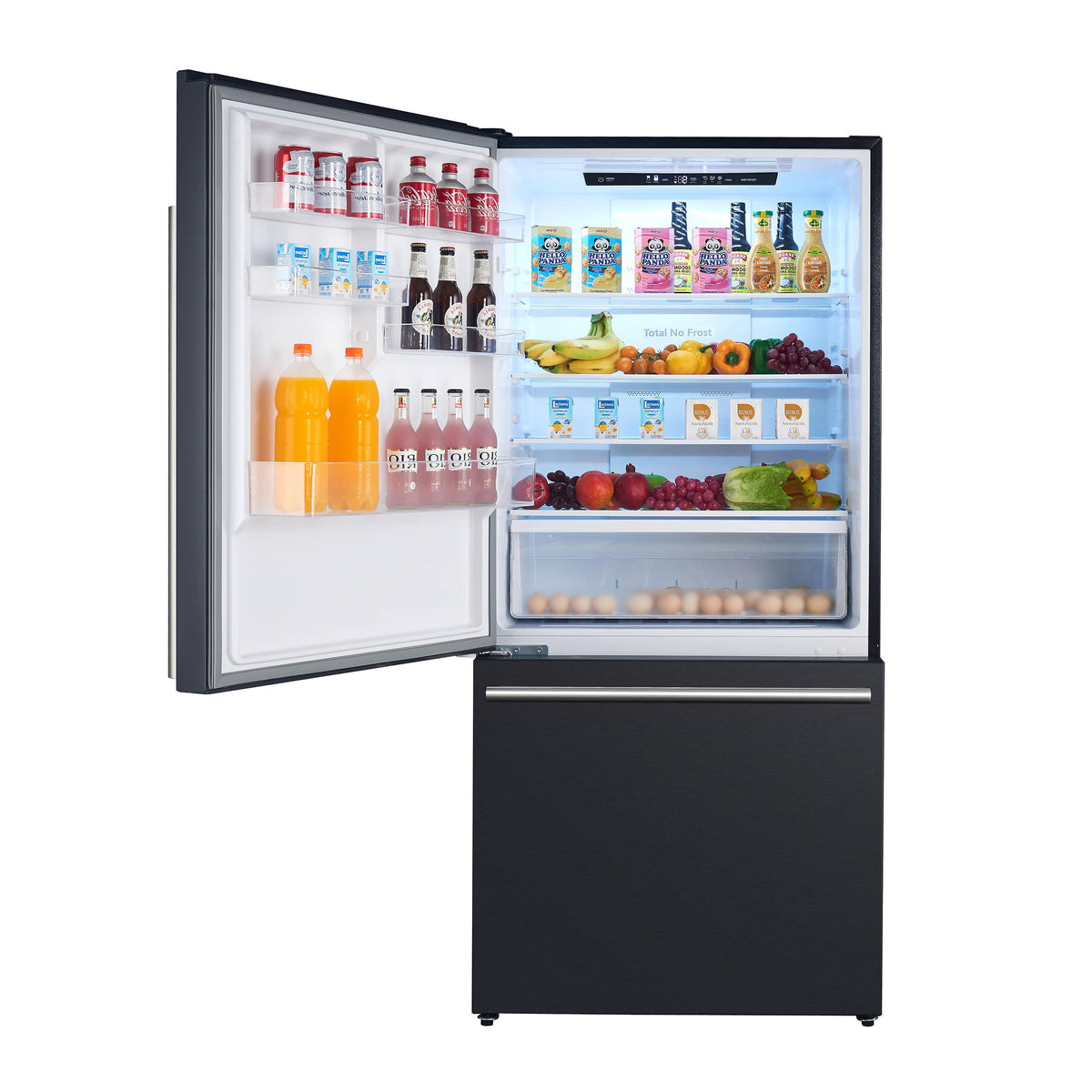 Forno Appliances - 32 in. Wide Milano Espresso 17.2 Cu. Ft. Counter-Depth Bottom Freezer Refrigerator with Right Swing Door - Black