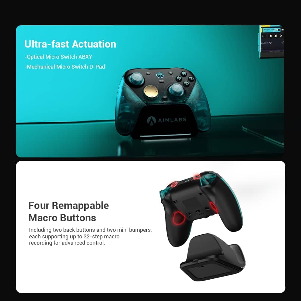 GameSir - G7 Pro 8K PC Aimlabs Edition Wireless Esports Controller for PC - Cyan