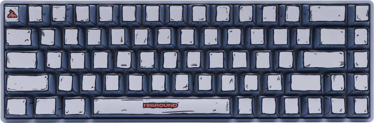 Higround - Basecamp 65+ 65% Wired Mechanical Lubed TTC Milky Switch Gaming Keyboard with RGB Backlighting - Celshade