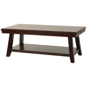 Mesa con estante de almacenamiento debajo